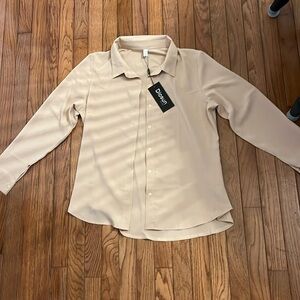 Brand new tan button up